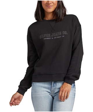 Silver Sweatshirt français Terry Crewneck pour femme