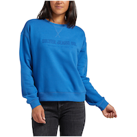 Chandail en molleton Silver en bouclette à encolure ras du cou pour femmes Front_Flat