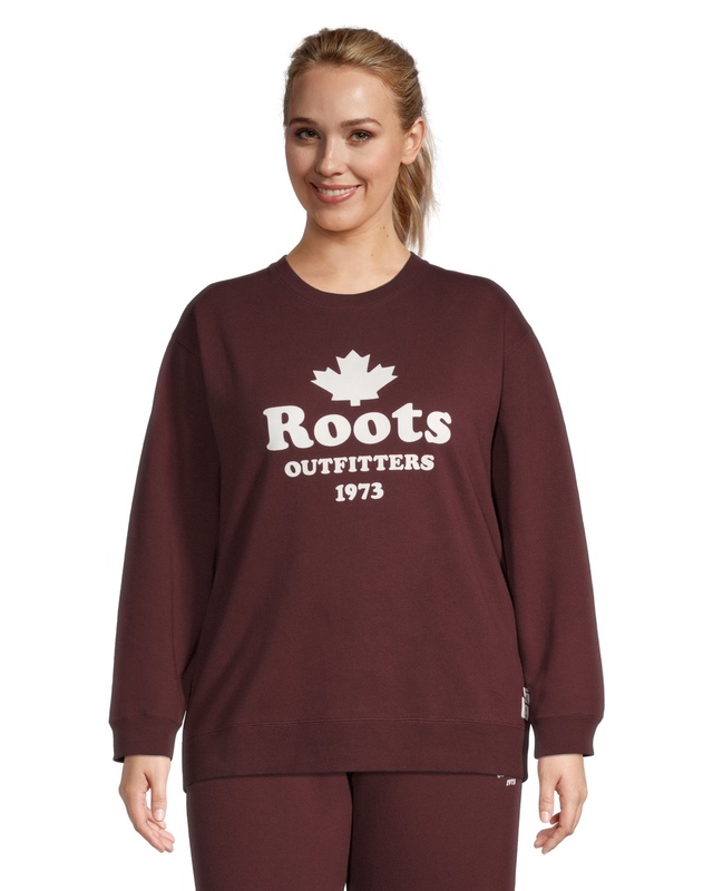 ROOTS Women's Boyfriend Fleece Crewneck Sweatshirt