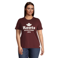ROOTS Women's Outfitters Graphic Crewneck T Shirt Front_Flat