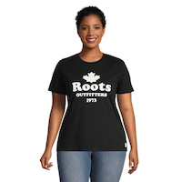 ROOTS Women's Outfitters Graphic Crewneck T Shirt Front_Flat
