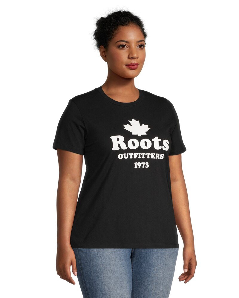 ROOTS Women's Outfitters Graphic Crewneck T Shirt Marks