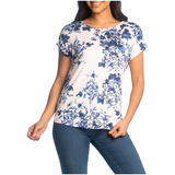 T-shirt à épaules tombantes et à imprimé floral pour femmes, Lois, Maia Front_Flat