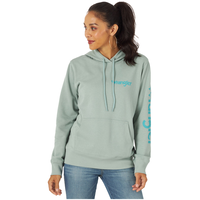 Wrangler Women's Retro Branded Hoodie Sweatshirt Front_Flat