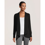 Cardigan ouvert semi-ajusté en bouclette pour femmes, Shambhala Front_Flat