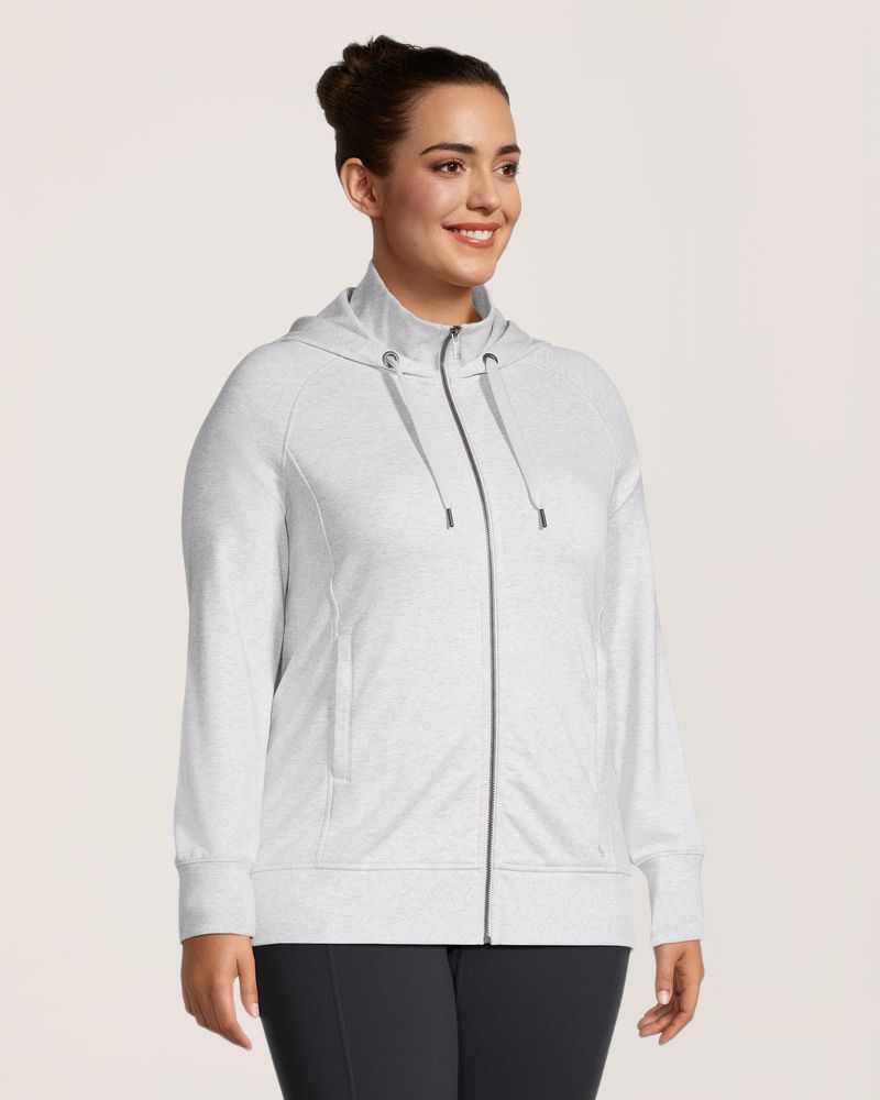 Chandail à capuche de coupe ajustée avec glissière pleine longueur pour femmes, Shambhala