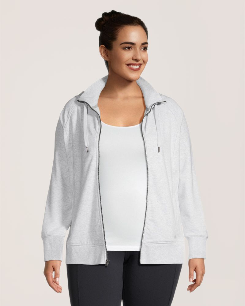 Chandail à capuche de coupe ajustée avec glissière pleine longueur pour femmes, Shambhala