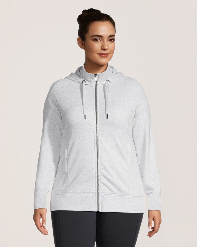 Chandail à capuche de coupe ajustée avec glissière pleine longueur pour femmes, Shambhala