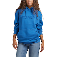 Chandail en molleton à capuche unisexe en bouclette avec logo, Silver