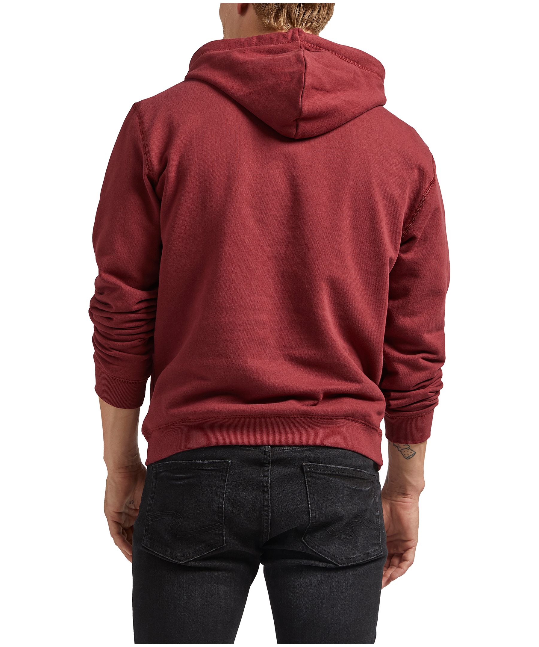 Chandail en molleton à capuche unisexe en bouclette avec logo, Silver