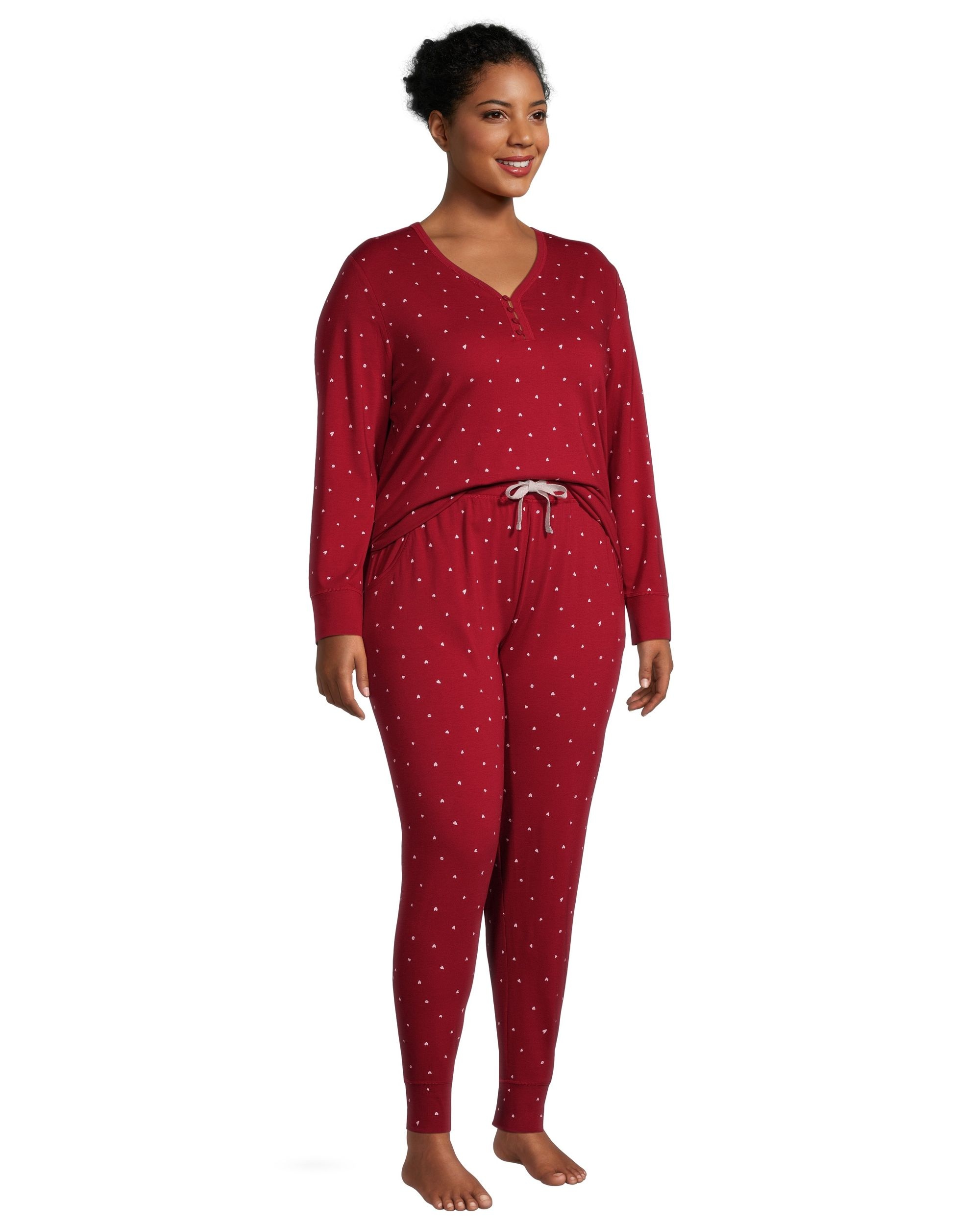 Denver Hayes Women's 2 Piece Henley Pajama Set Marks