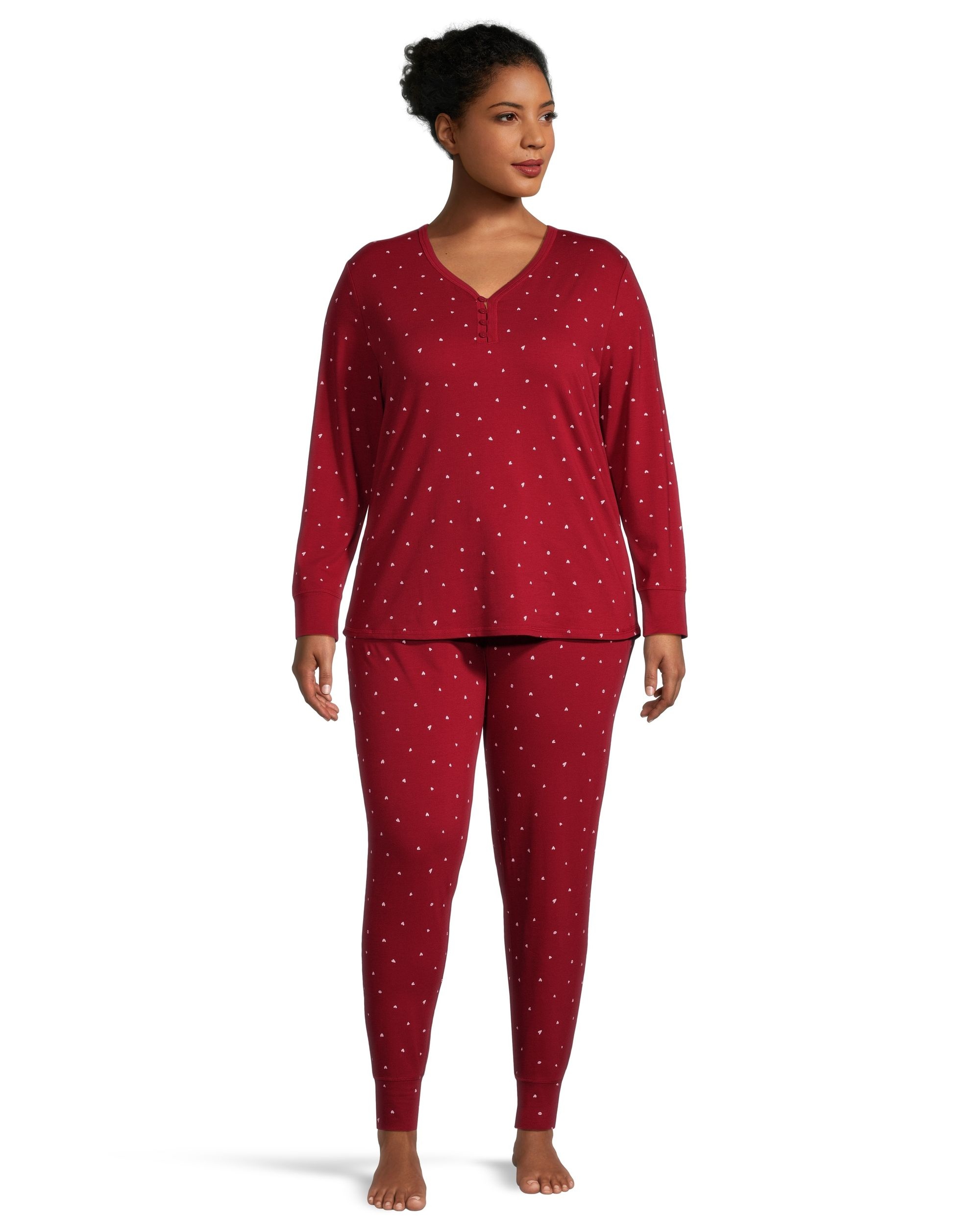 Denver Hayes Women's 2 Piece Henley Pajama Set Marks