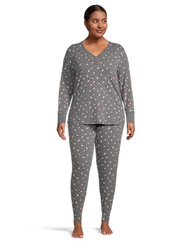 Denver Hayes Women's 2 Piece Henley Pajama Set Marks
