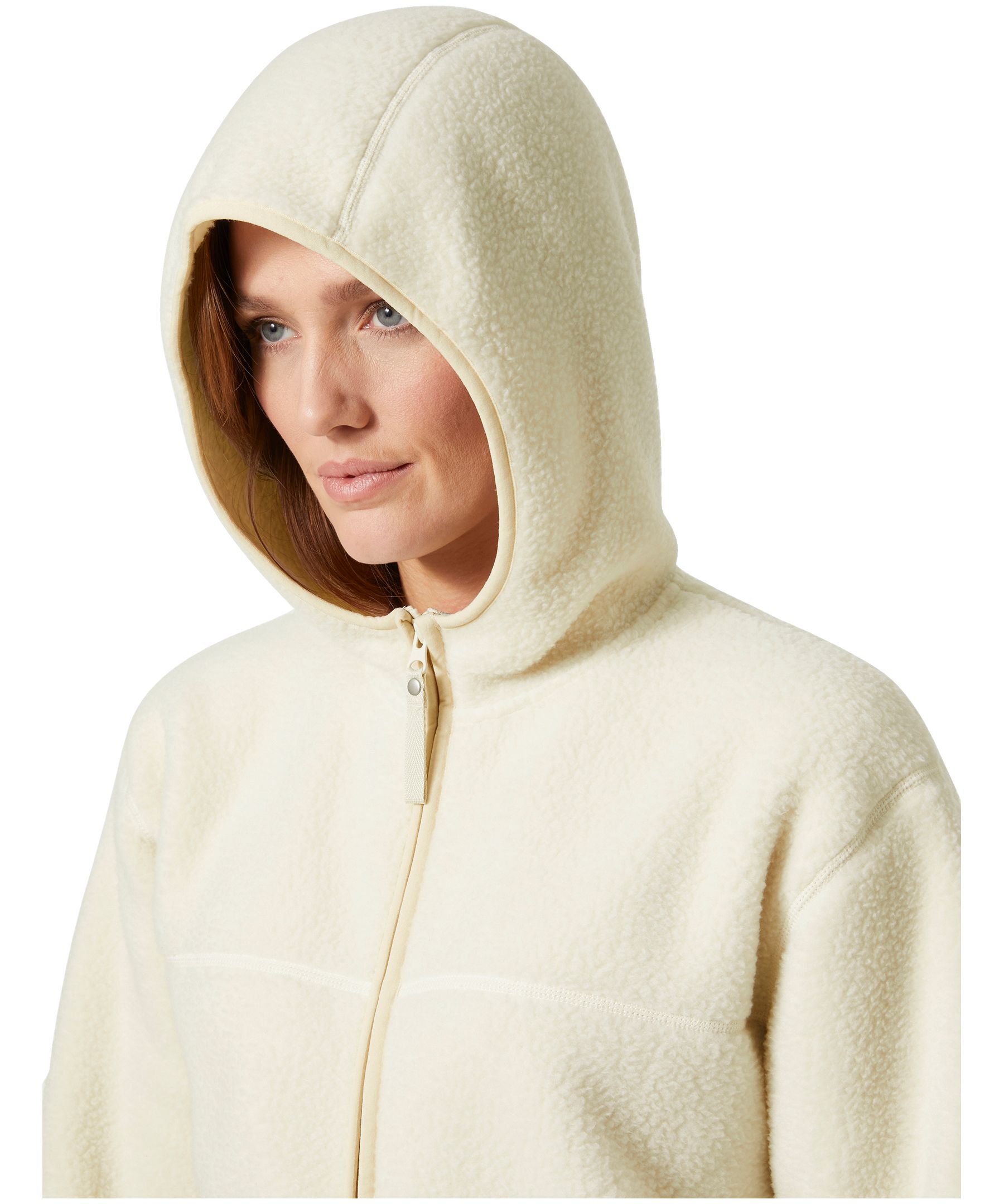 Women's Zip up High Pile Fleece Vest XL Army Green -White Mark