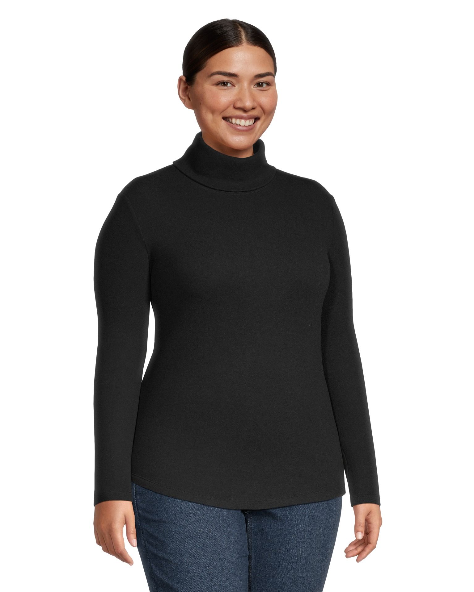 WindRiver Women's Semi Fitted Long Sleeve Turtleneck Top