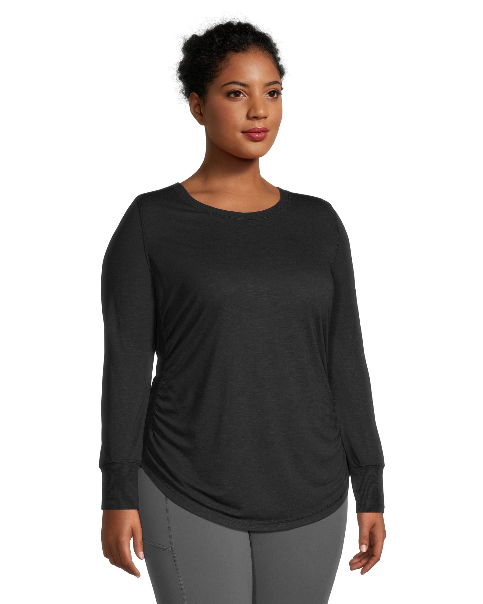 Shambhala Women's Semi Fitted Comfort Dry Ruched T Shirt | Marks