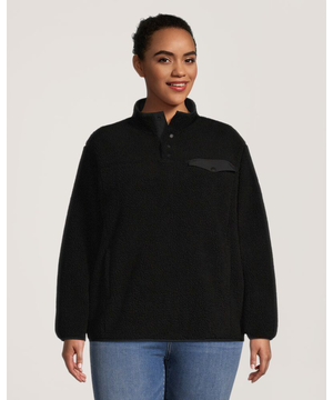 Chandail Hale en molleton et à patte 1/4 à boutons pression pour femmes, WindRiver