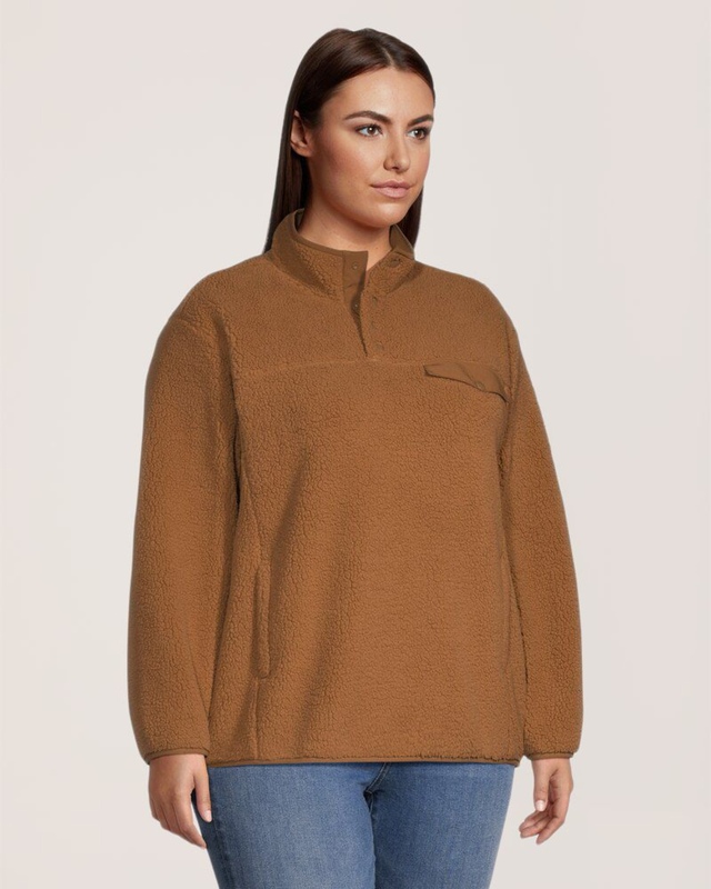 Chandail Hale en molleton et à patte 1/4 à boutons pression pour femmes, WindRiver