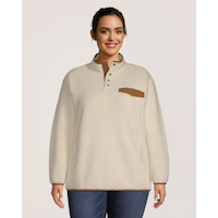 WindRiver Women's Hale 1/4 Snap Fleece Pullover Front_Flat