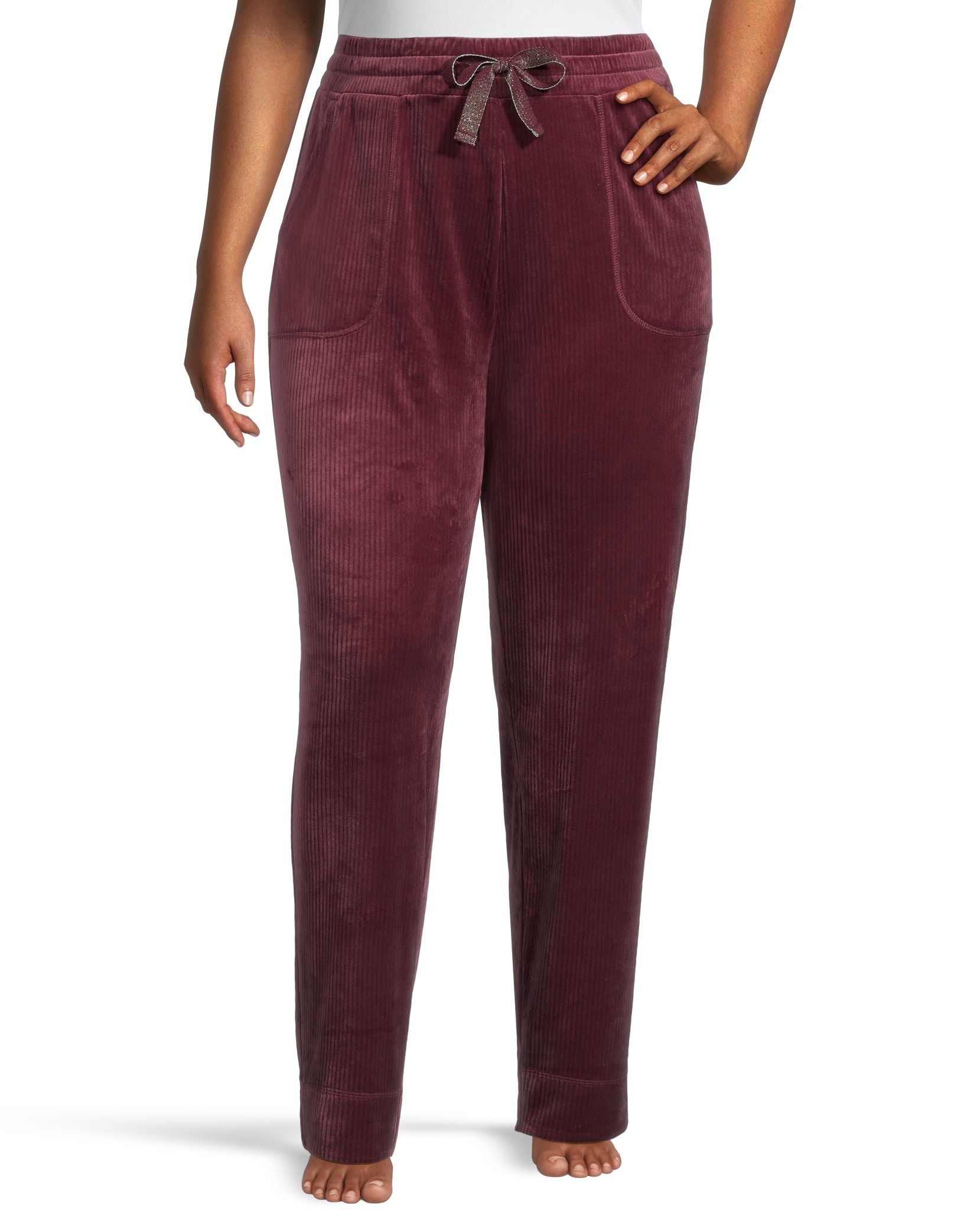 Denver Hayes Women's Plush Cozy Relaxed Fit Velour Lounge Pants | Marks