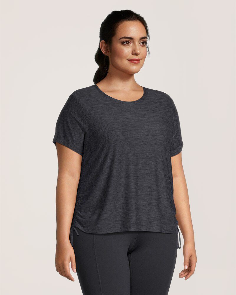 T-shirt froncé semi-ajusté pour femmes, Shambhala