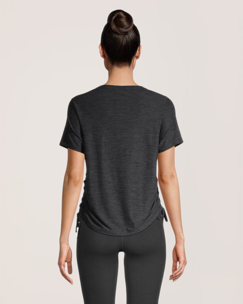 T-shirt froncé semi-ajusté pour femmes, Shambhala