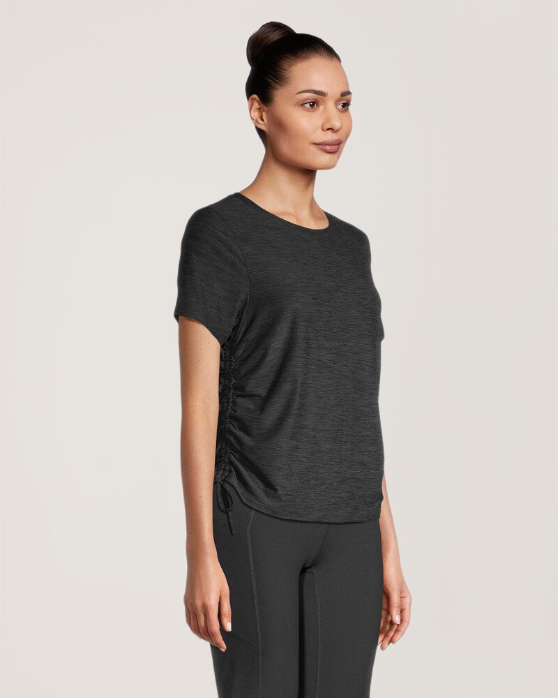 T-shirt froncé semi-ajusté pour femmes, Shambhala