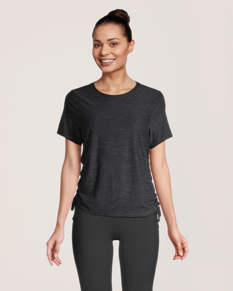 T-shirt froncé semi-ajusté pour femmes, Shambhala