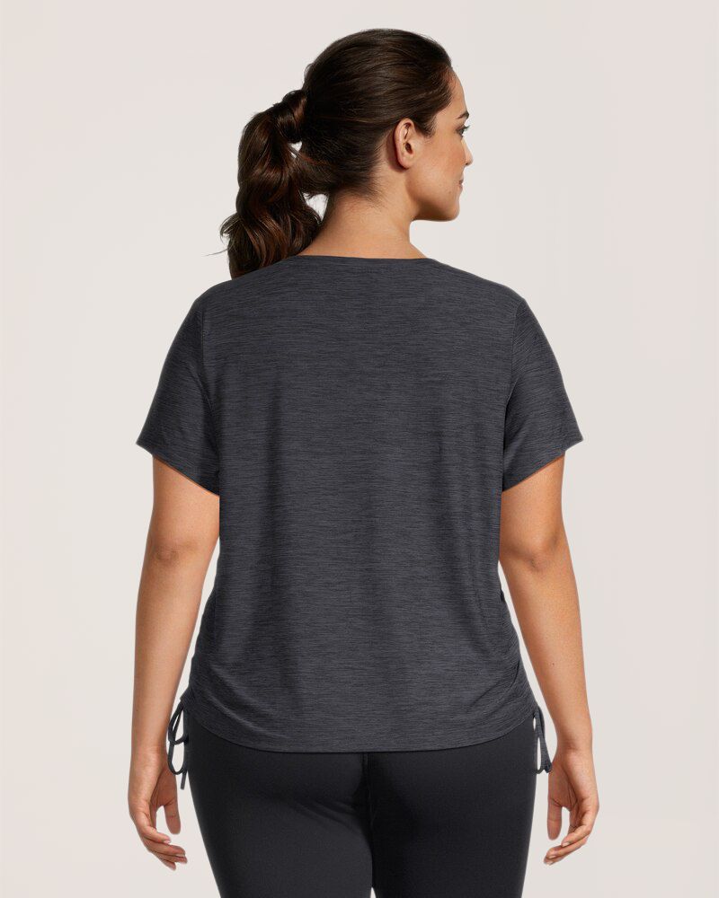 T-shirt froncé semi-ajusté pour femmes, Shambhala