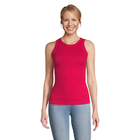 Débardeur ajusté en tricot côtelé avec col montant pour femmes, Denver Hayes Front_Flat