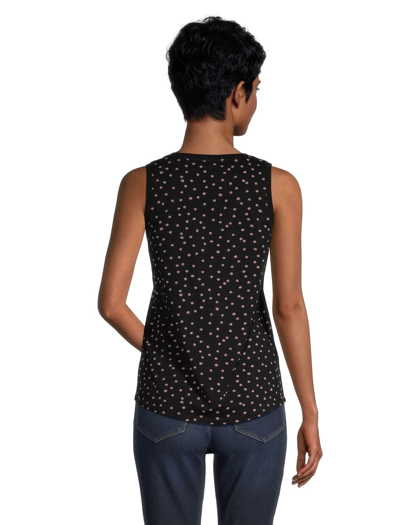 Débardeur en coton flammé à encolure en V pour femmes, Denver Hayes