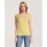 Débardeur ajusté à encolure échancrée en tricot côtelé pour femmes, Denver Hayes Front_Flat