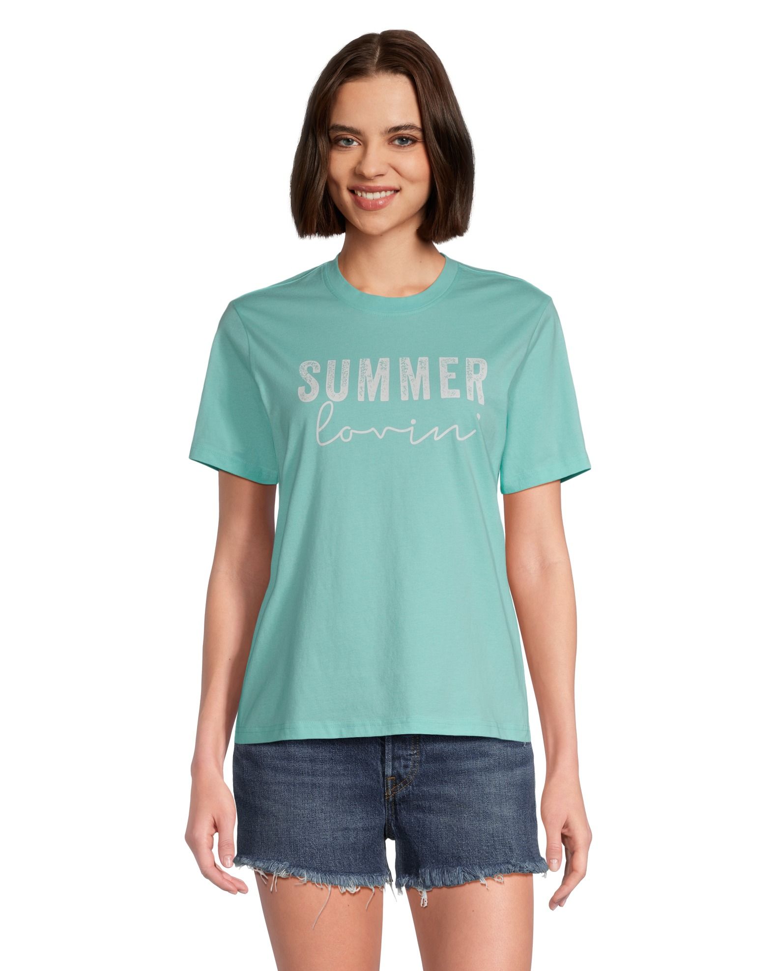 T-shirt graphique à manches courtes pour femmes, FarWest