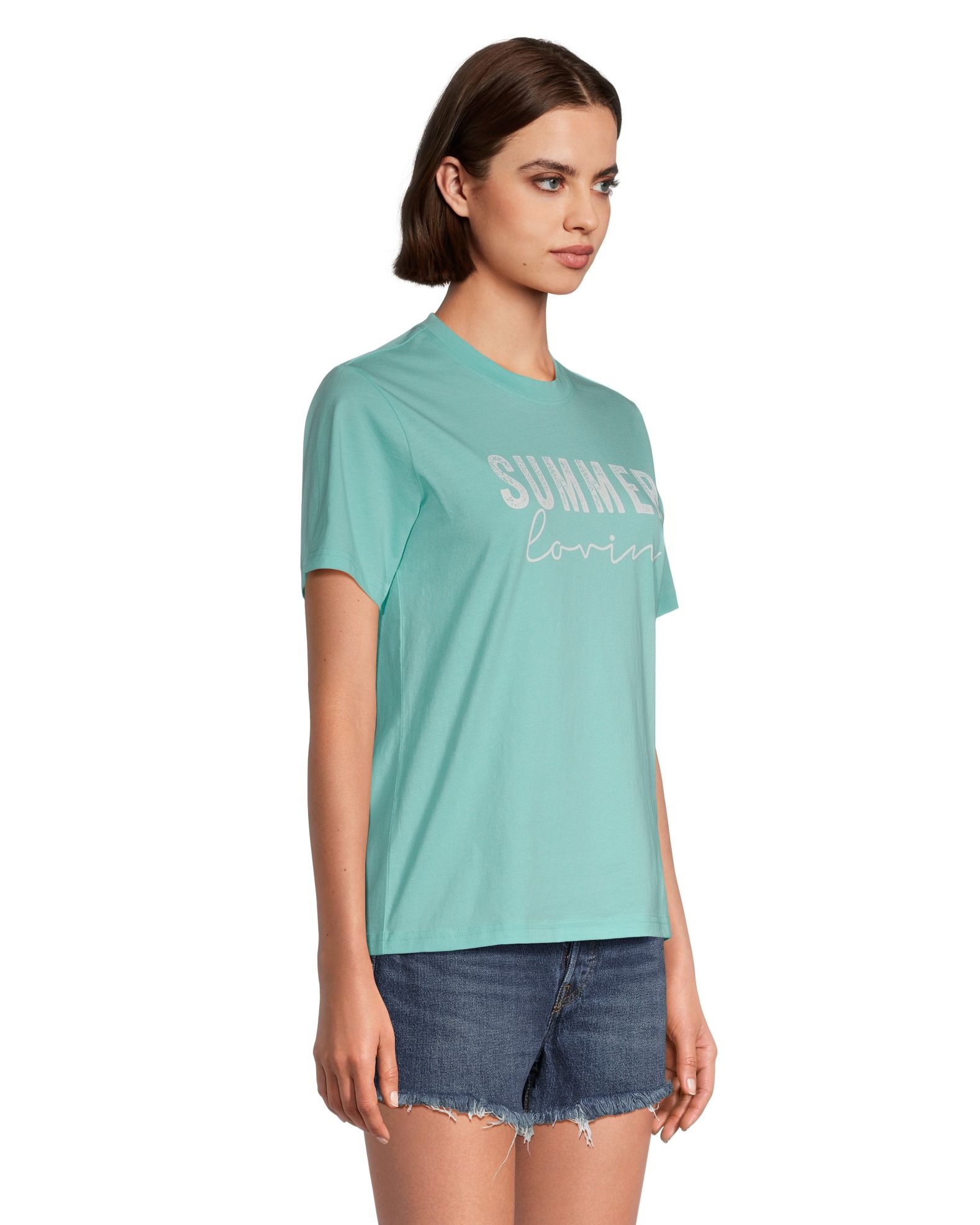 T-shirt graphique à manches courtes pour femmes, FarWest