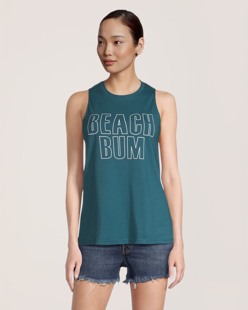 T-shirt graphique sans manches pour femmes, FarWest