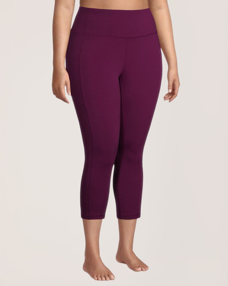 Legging court confortable à taille haute avec poche pour femmes, Shambhala