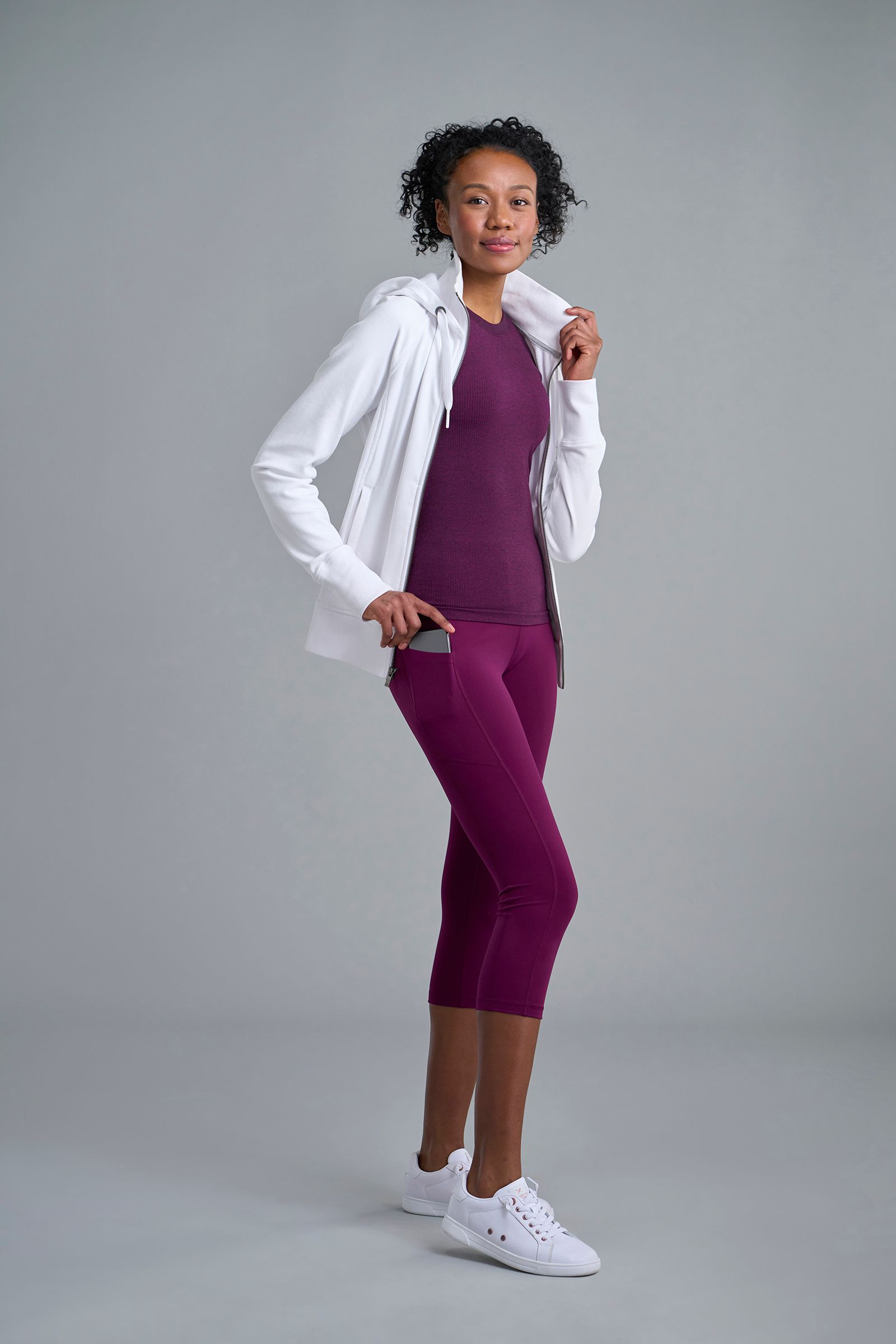 Legging court confortable à taille haute avec poche pour femmes, Shambhala