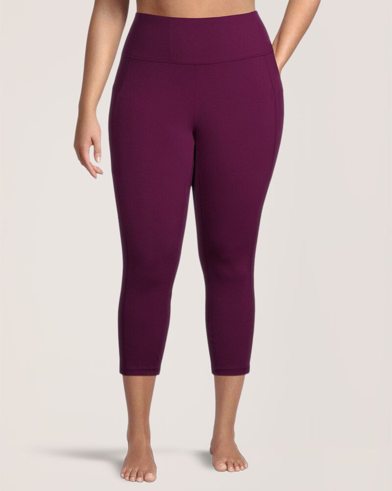 Legging court confortable à taille haute avec poche pour femmes, Shambhala