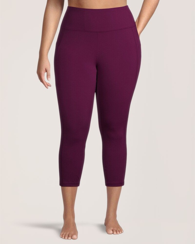 Legging court confortable à taille haute avec poche pour femmes, Shambhala