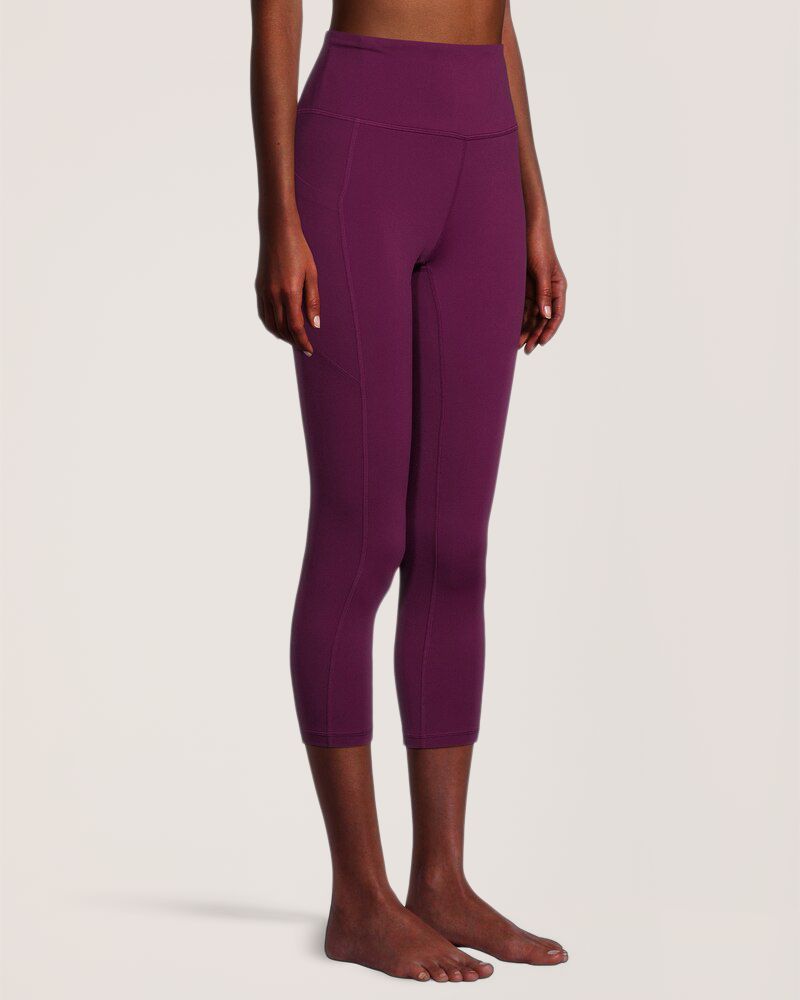 Legging court confortable à taille haute avec poche pour femmes, Shambhala