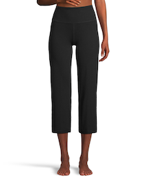 Shambhala Women's Live-in Comfort High Rise Straight Crop Pant with Pocket