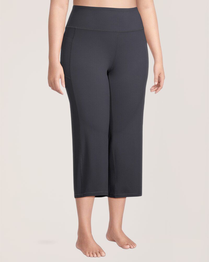 Legging court à taille haute et à jambe droite avec poche Live-in Confort pour femmes, Shambhala