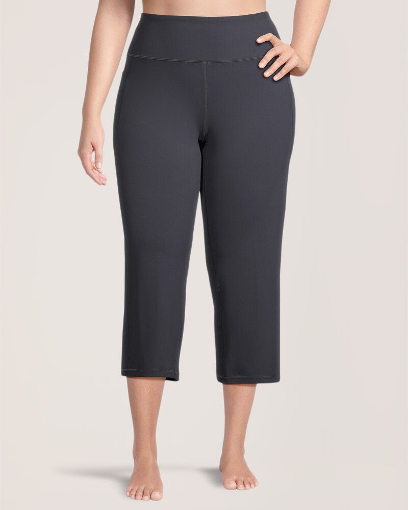 Legging court à taille haute et à jambe droite avec poche Live-in Confort pour femmes, Shambhala