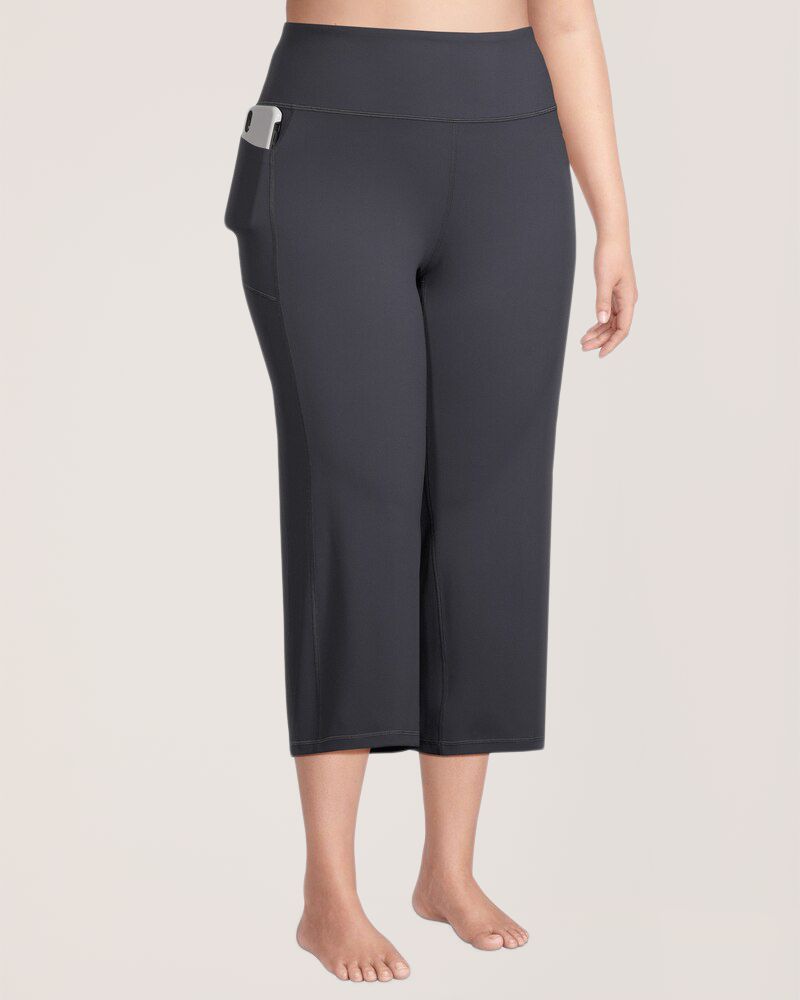 Legging court à taille haute et à jambe droite avec poche Live-in Confort pour femmes, Shambhala