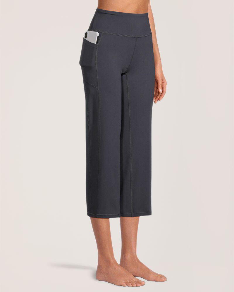 Legging court à taille haute et à jambe droite avec poche Live-in Confort pour femmes, Shambhala