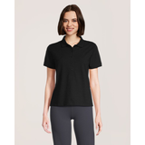 Shambhala Women's Short Sleeve Pique Polo Shirt Front_Flat