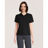Shambhala Women's Short Sleeve Pique Polo Shirt Front_Flat