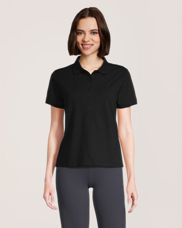 Shambhala Women's Short Sleeve Pique Polo Shirt