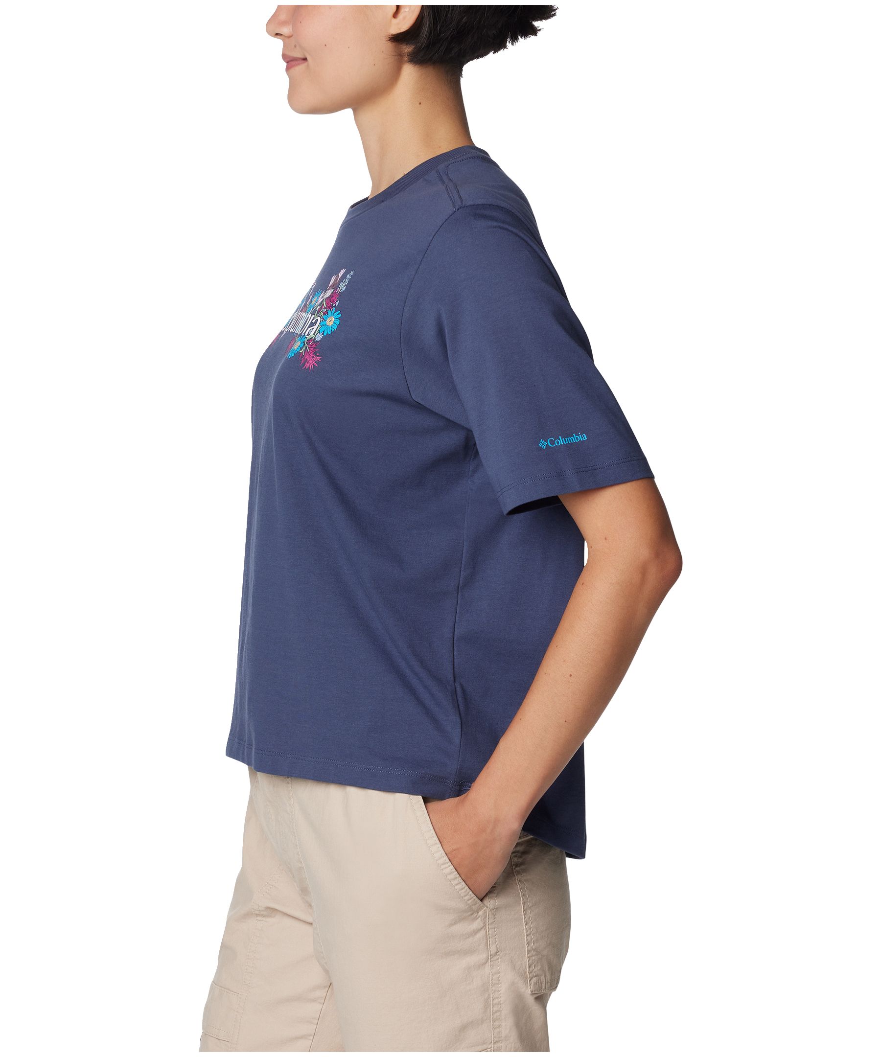 T-shirt en coton style vintage à imprimé hirondelle