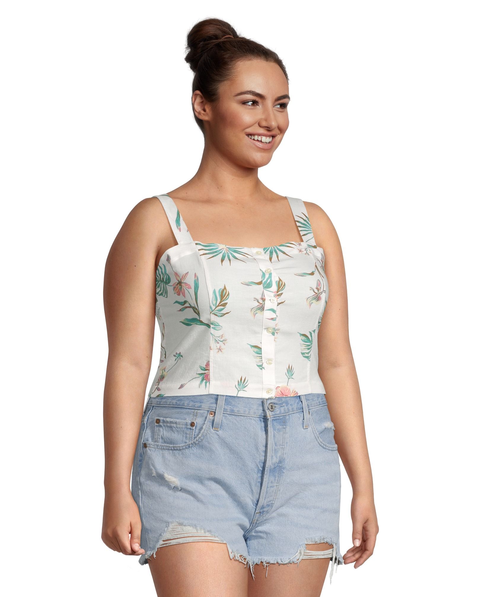 Haut en lin sans manches pour femmes, Lottie